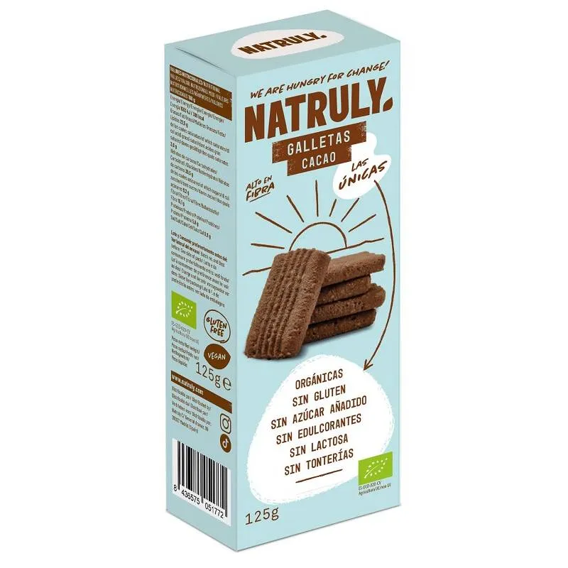  Natruly Frollini al Cacao Biologici Senza Glutine 125 g