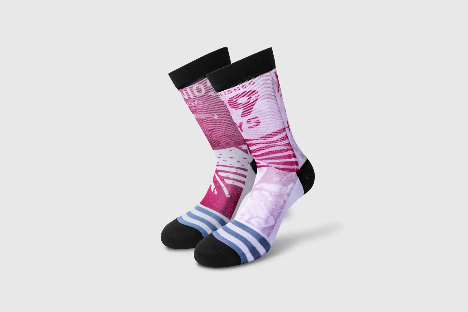 Calzini Workout - Official Flag 09 - Fuchsia-Bianco - 