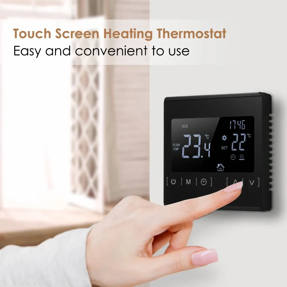 AC85-240V LCD Touch Screen S-mart Thermostat Electric Floor Heating Termostato S-mart Temperature Controller for Home