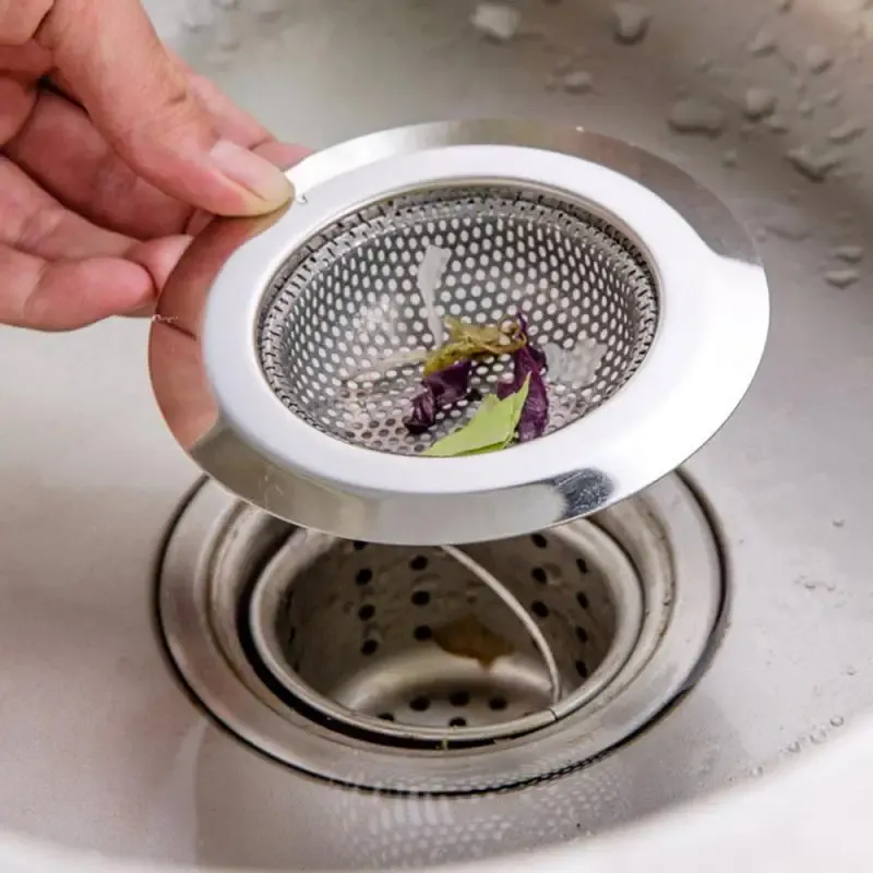 NEW 7cm/9cm/11cm Stainless Steel Kitchen Filter Sinks Strainer Drain Hole Trap Metal Sink Strainer Bath Sink Drain Hair Catcher