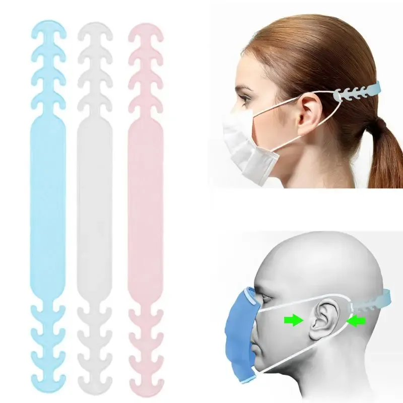 1/5/10PCS Soft Anti-slip Face Mask Ear Hooks Adjustable Buckle Earache Prevention Fixer