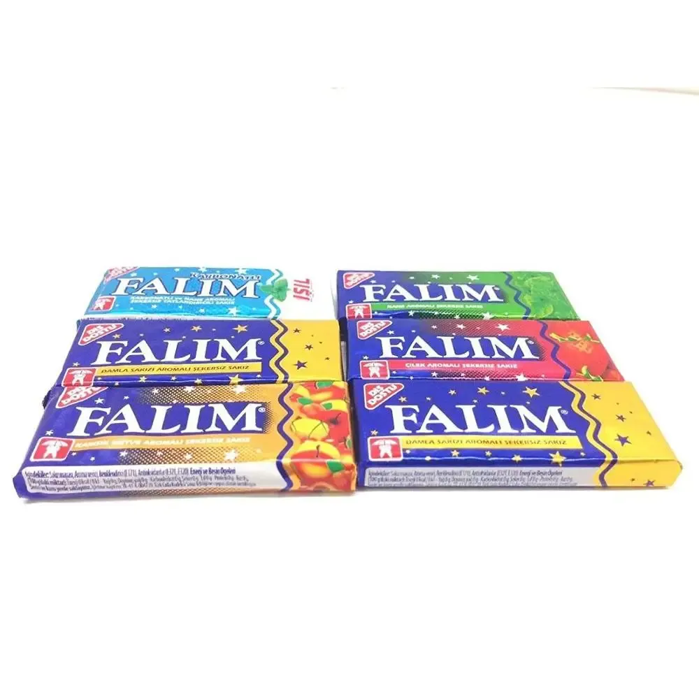 Falim sugarless chewing gum , sugar free , 6 tastes 100 piece , delicious taste