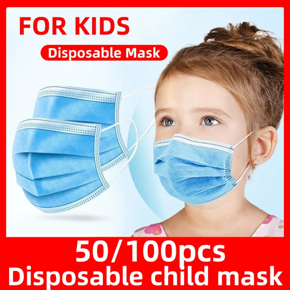 20/50/100 PCS Profession Child Kids Boy Girl Medical Mask 3-Ply Anti-Infect Nonwoven Disposable Breathable Face surgical Mask