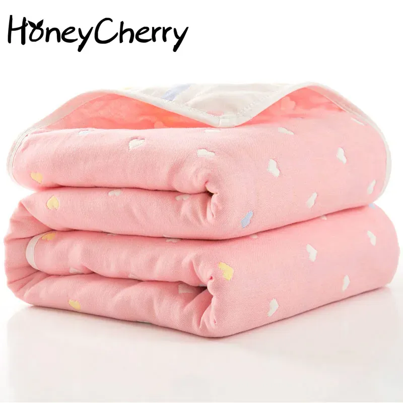 Baby thin Quilt Newborn Comforter Baby Six-layer Gauze Bath Towel For Children Baby Blankets(size 80*80)