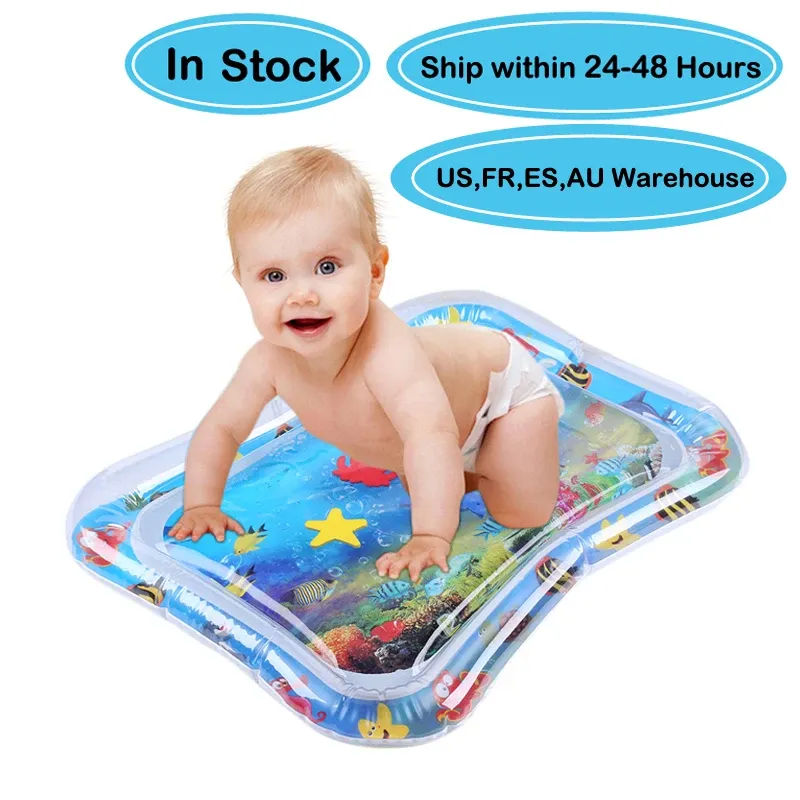 Support Dropshipping Baby Kids Water Play Mat Inflatable Infant Tummy Time Playmat Toddler for Baby Fun Activity Play Center