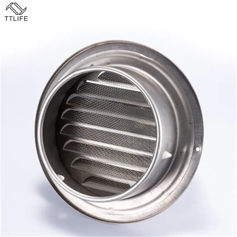 Stainless Steel Ventilation Exhaust Grille Wall Ceiling Air Vent Grille Ducting Cover Outlet Heating Cooling Waterproof Vent Cap