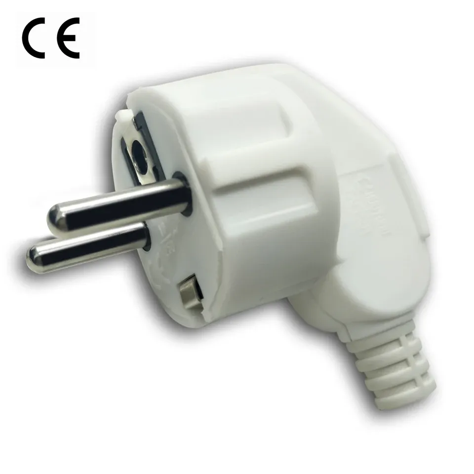 Eu AC Power Schuko Adapter Rewireable Europe Electrica Plug Male Sockets Outlets Adaptor Adapter Extension Cord Detachable Plug