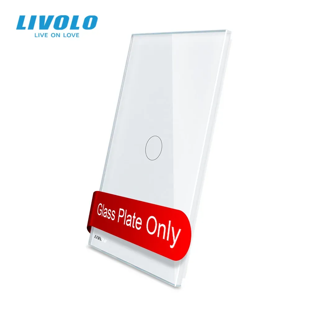Livolo US standard Luxury Glass,125mm,White Glass Panel ,not the switch,all panel for socket switches,No Switch Function!