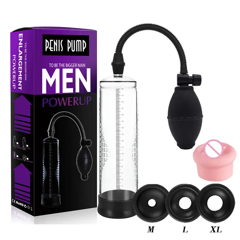 Effective Penis Pump Enlargement Increase Length Enlarger Male Train Erotic Adult Sexy Product Vacuum Dick Extender Men Sex Toy