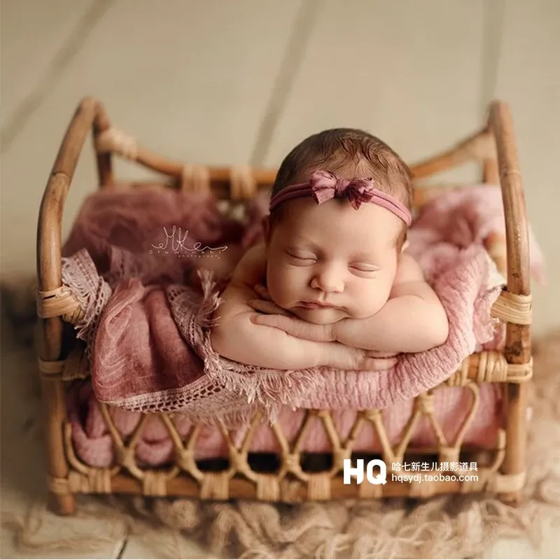 newborn photography accessories Photo Shooting props Baby Infant Vintage woven basket recién nacido boy and girl accessorio