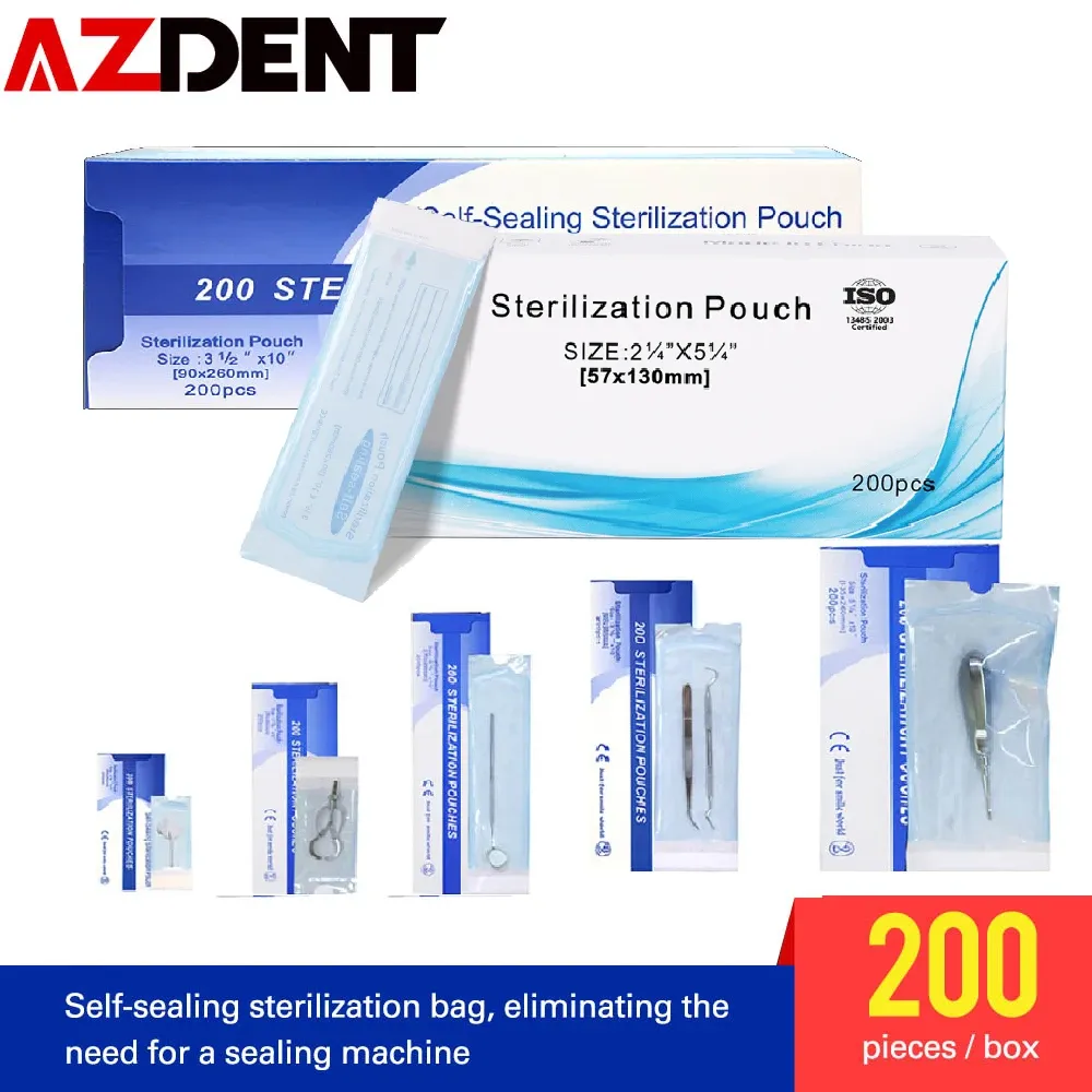 200pcs/box Self-sealing Sterilization Pouches Bags Medical-grade Bag Disposable Tattoo Dental Nail art Bags Accessories