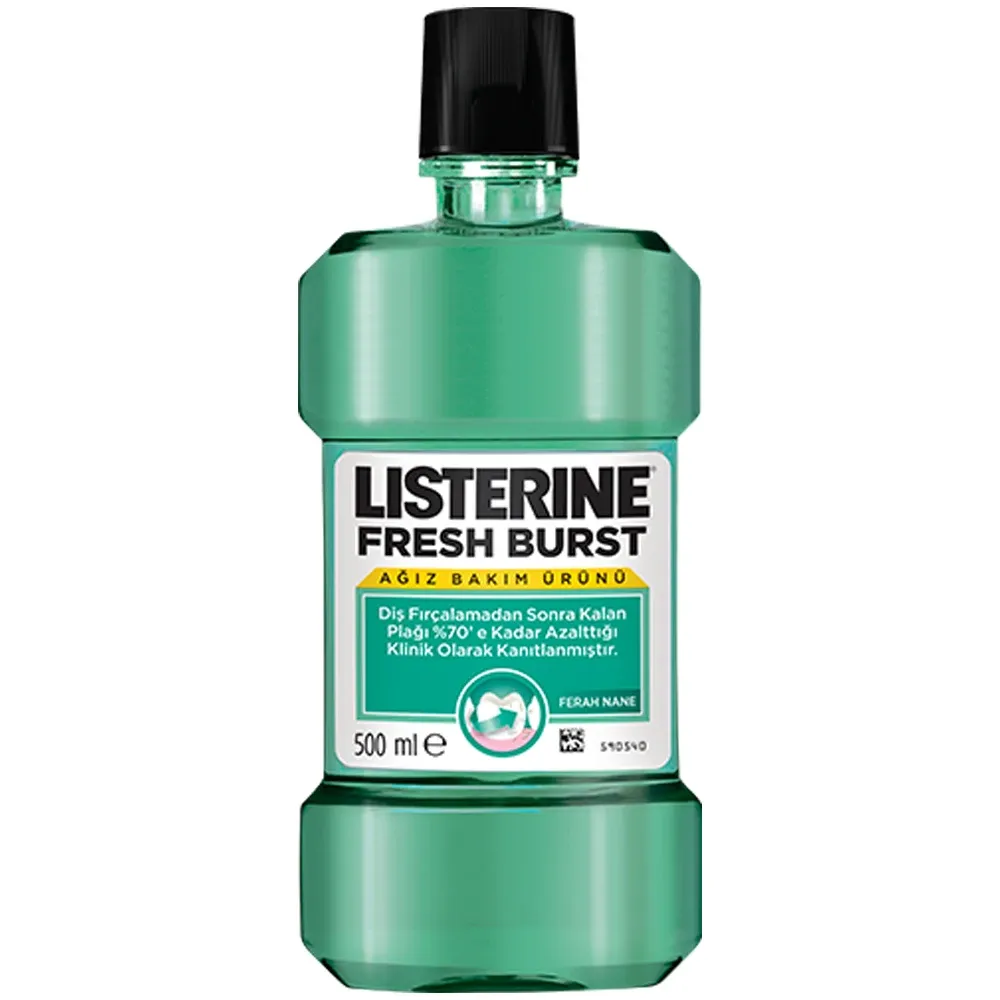 Mouthwash Antiplaque Fresh Burst Listerine (500 ml) - keeps your breath fresh for a long time