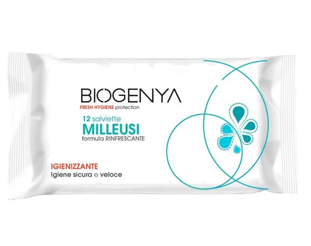 BIOGENYA FRESH HYGIENE PROTECTION 12 SALVIETTE MILLEUSI RINFRESCANTE IGIENIZZANTE