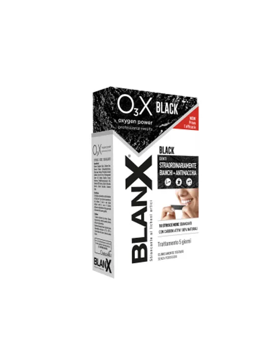 Blanx O3x Black Strisce Sbiancanti E Antimacchia 14 Pezzi