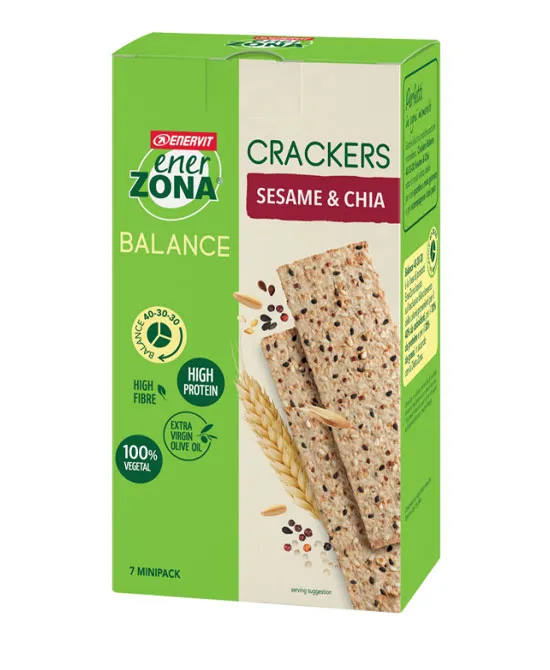 Enerzona Crackers Sesame & Chia 175 Grammi 7 Mini Pack