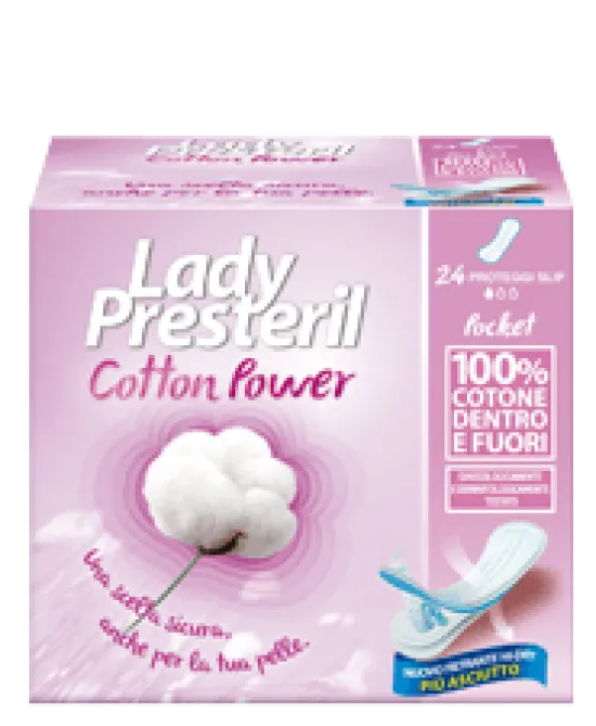 Lady Presteril Cotton Power Pocket Proteggi Slip In Cotone 24 Pezzi