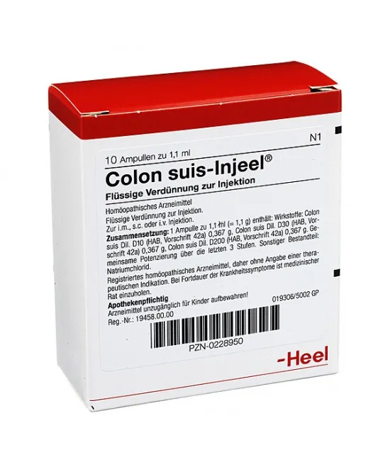 Heel Colon Suis Injeel 10 Fiale Da 1,1 Ml L'una