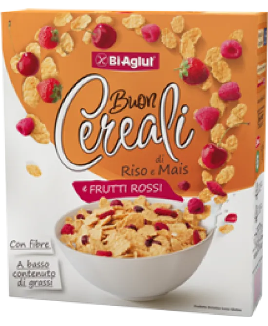 Biaglut Buon Cereali Di Riso E Mais Con Frutti Rossi Senza Glutine 275g