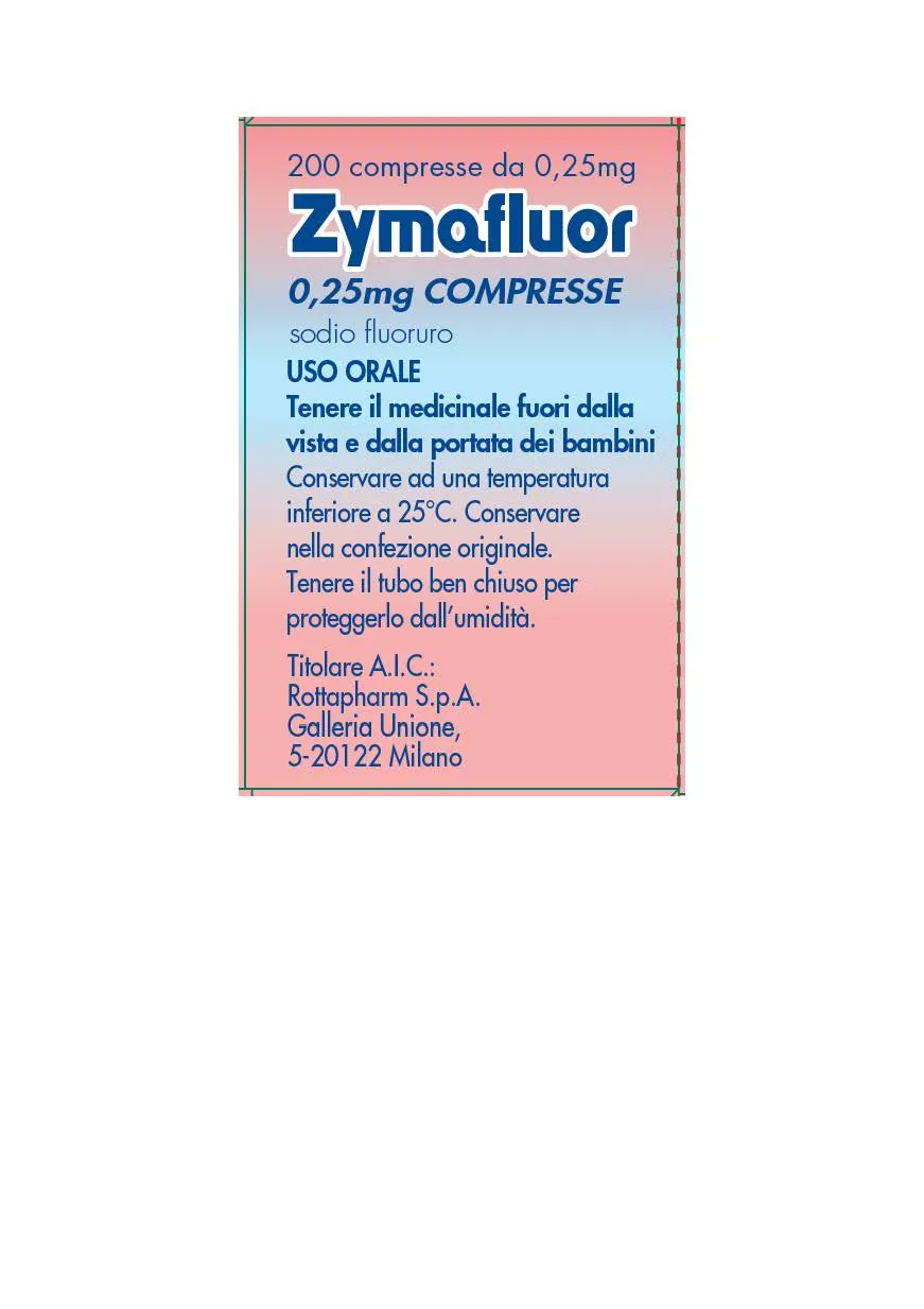 Zymafluor*200cpr 0,25mg