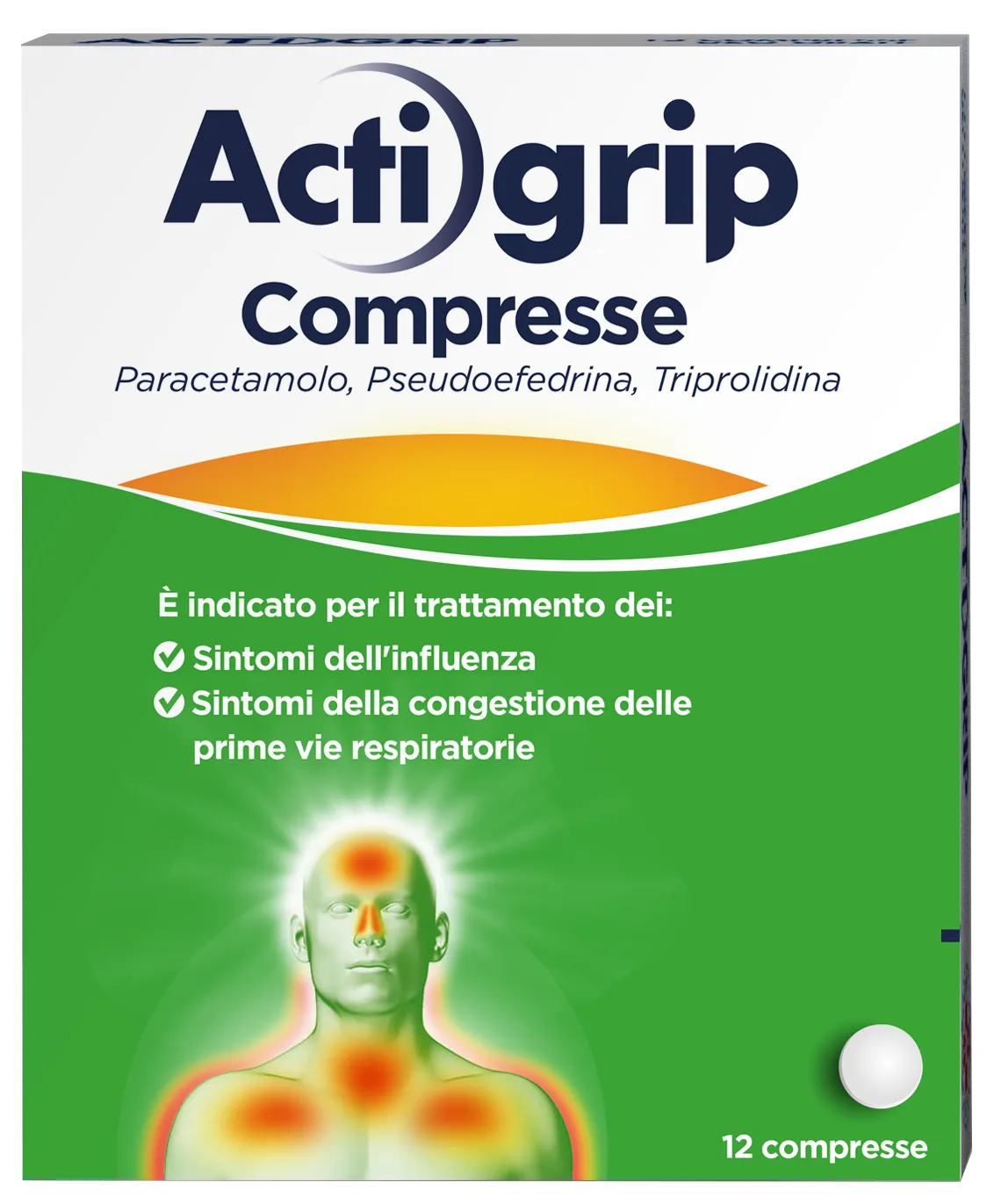 Actigrip*12cpr 2,5+60+500mg