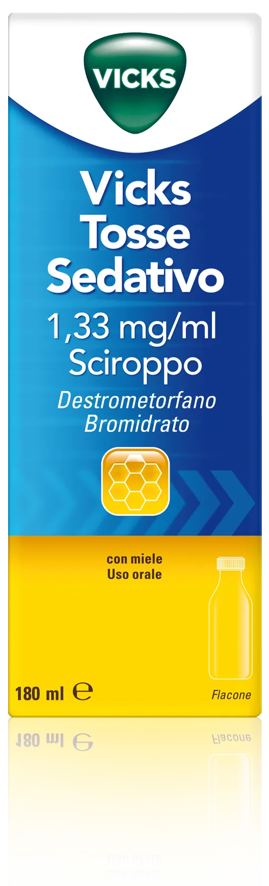 Vicks Sciroppo Per La Tosse Sedativo 1.33mg/ml Gusto Miele 180ml