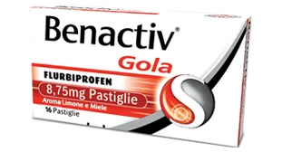 Benactiv Gola Trattamento Sintomatico Dolori Cavo Orofaringeo Gusto Limone E Miele 16 Pastiglie