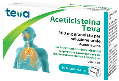 Acetilcisteina Teva*30bs 200mg