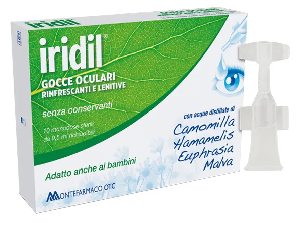 Gocce Oculari Iridil 10 Ampolle Monodose Richiudibili 0,5 Ml