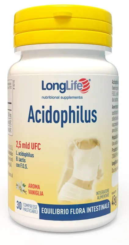 LONGLIFE ACIDOPHILUS 30 COMPRESSE MASTICABILI