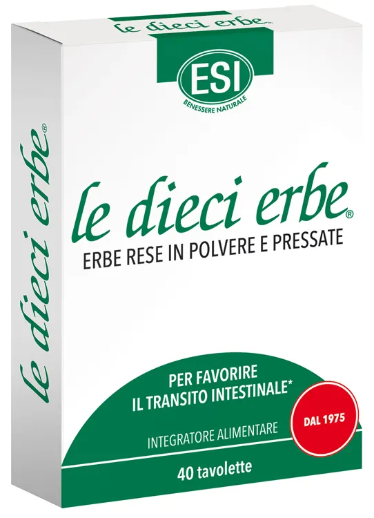 Esi Le Dieci Erbe Polvere Pressata In 40 Tavolette Per Il Benessere Intestinale 40 G