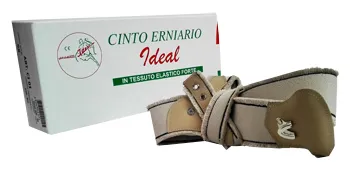 Cinto Erniario Ideal In Tessuto Elastico Forte Destro Grigio Frangiato 105cm