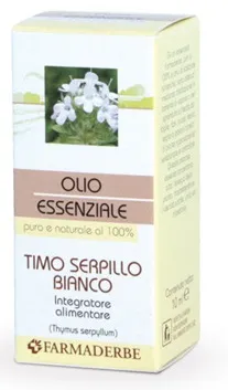 Farmaderbe Olio Essenziale Timo Serpillo Bianco 10 Ml