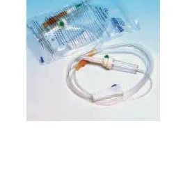 SET STERILE PER INFUSIONE IN MATERIALE ANALLERGICO CON PARA, AGO VENA E ROLLER. CONFEZIONE SINGOLA