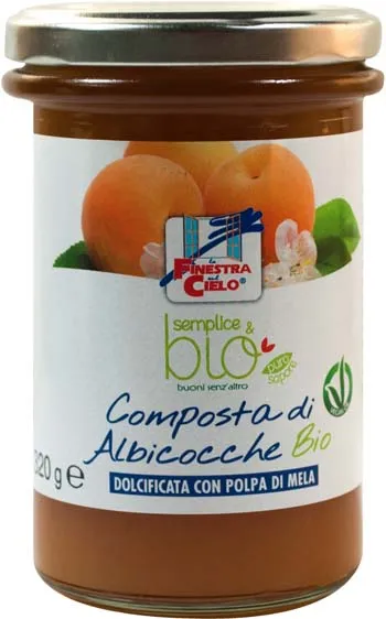 COMPOSTA DI ALBICOCCA CON POLPA DI MELA BIO 320 G