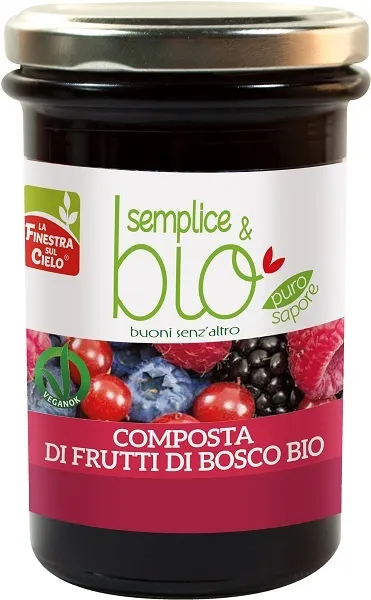 COMPOSTA DI FRUTTI DI BOSCO CON POLPA DI MELA BIO 320 G