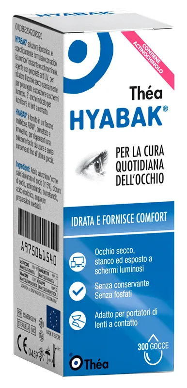 Hyabak Protector Soluzione Oftalmica Sodio Ialuronato 0,15% Flacone 10ml