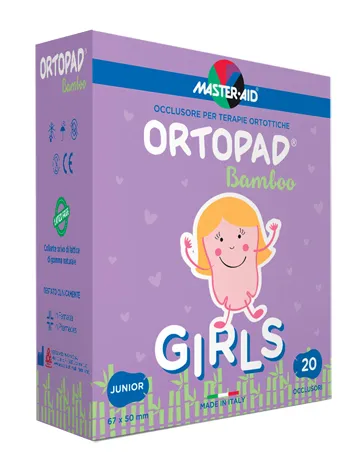 Cerotto Oculare Per Ortottica Ortopad Girls Junior 5x6,7 20 Pezzi