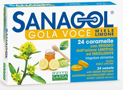 SANAGOL GOLA VOCE MIELE LIMONE 24 CARAMELLE