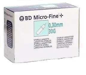 LANCETTE PUNGIDITO BD MICROFINE+ PER OPTIMUS GAUGE 30 25 PEZZI