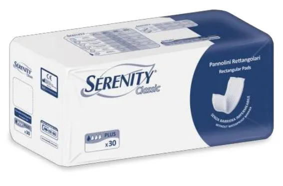 Pannolone Per Incontinenza Formato Rettangolare Senza Barriera Serenity 30 Pezzi