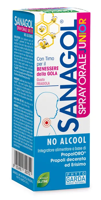 Sanagol Spray Junior Propoli Fragola 20 Ml