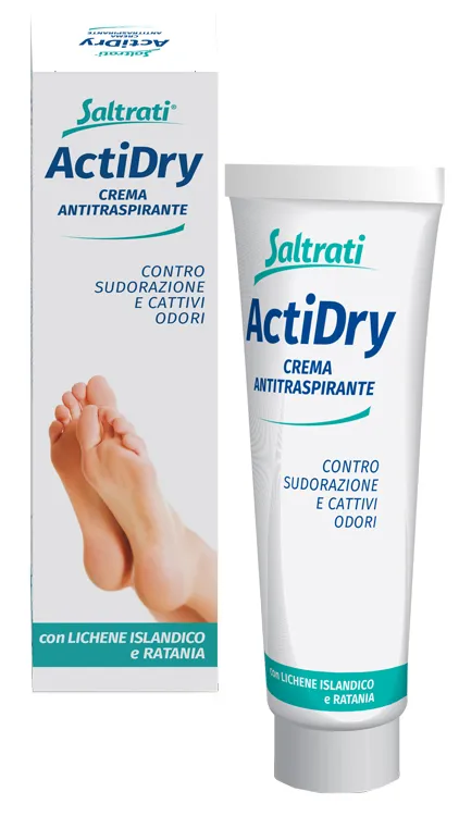 Saltrati Actidry Crema Antitraspirante Sudorazione Piedi 100 Ml