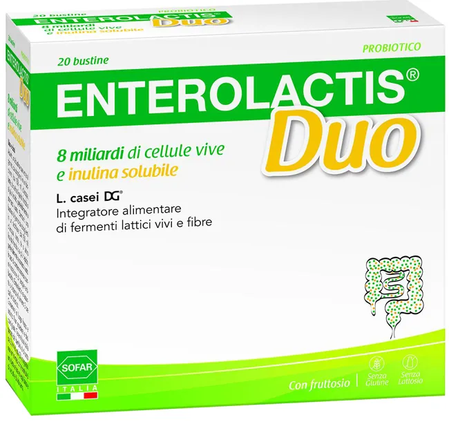 Sofar Enterolactis Duo Integratore Fermenti Lattici Vivi 20 Bustine