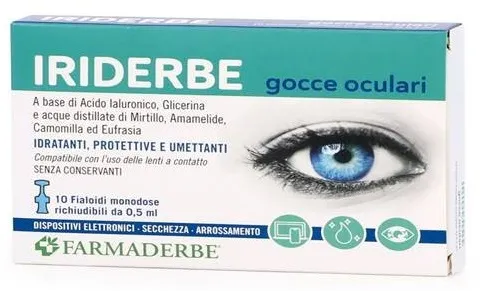 Iriderbe Gocce Oculari Monodosi 10 Flaconcini Da 0,5ml