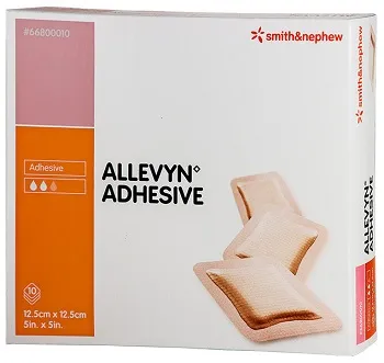 Medicazione Idrocellulare Sterile Altamente Assorbente Adesiva In Schiuma Di Poliuretano 12,5x12,5cm 10 Pezzi