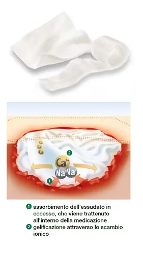 MEDICAZIONE STERILE IN ALGINATO DI CALCIO COMPRESSA SUPRASORB A ALTAMENTE ASSORBENTE 10X10 CM 10 PEZZI