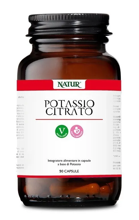 Potassio Citrato 90 Capsule Vegetali 605 Mg