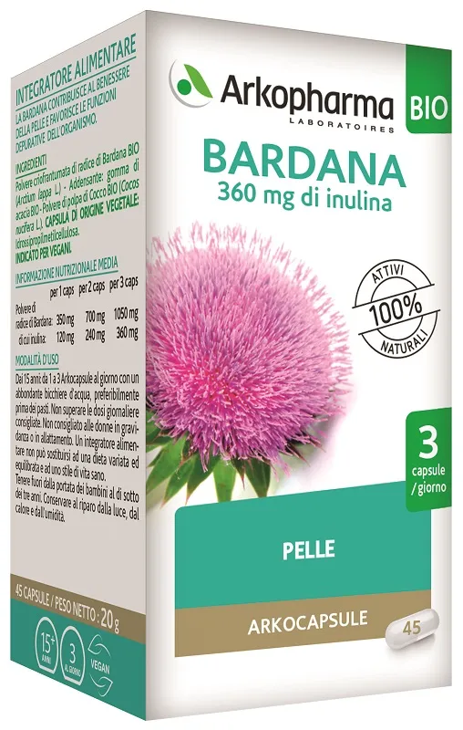 Arkocapsule Linea Pelle Bardana Integratore Alimentare 45 Capsule