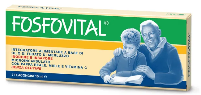 FOSFOVITAL OLIO FEGATO DI MERLUZZO 7 FLACONCINI