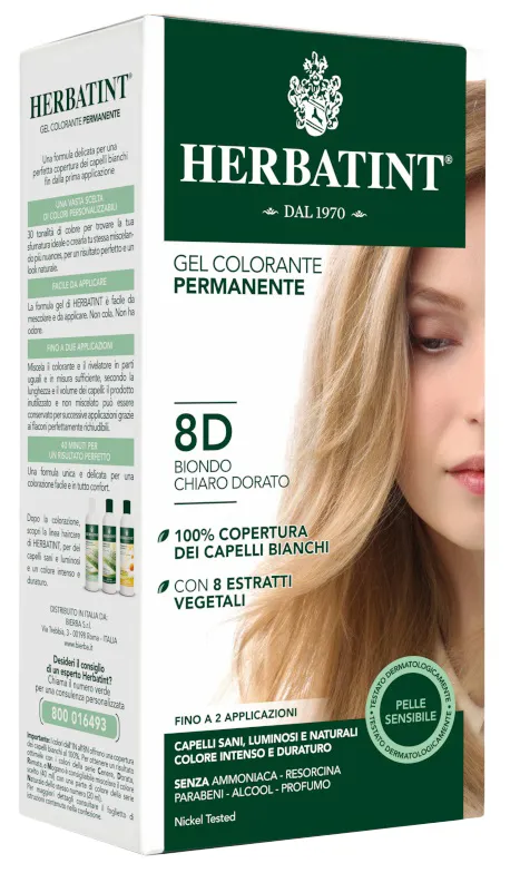 Herbatint 8d Biondo Chiaro Dorato 150 Ml